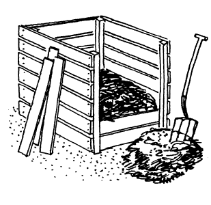 Деревянный ящик для компоста