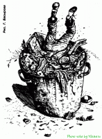 Человек в мусорном бачке