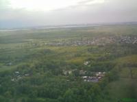 Швеция с высоты самолета на взлете