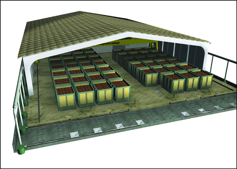 Цех компостирования органических отхов